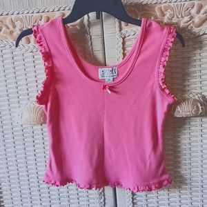 Pink stretchy crop top